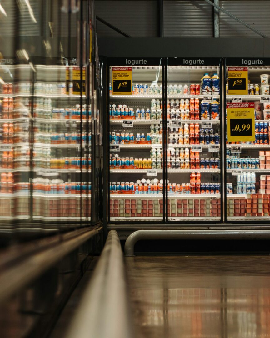 A store with many shelves of beer in it.